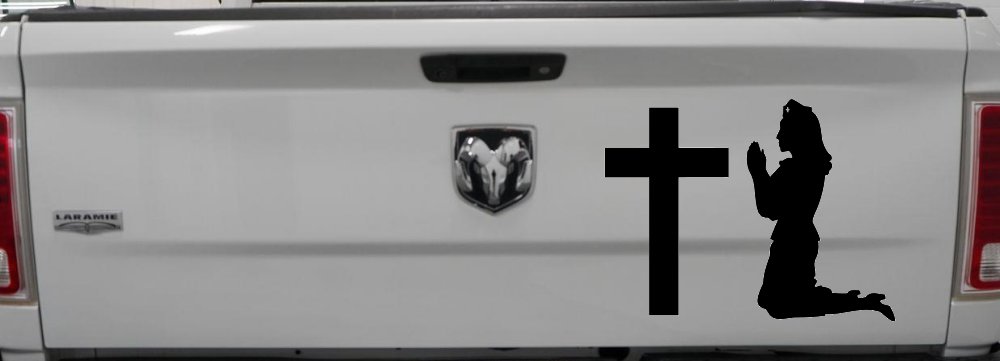 Nurse At Cross Christian Car or Truck Window Decal Sticker