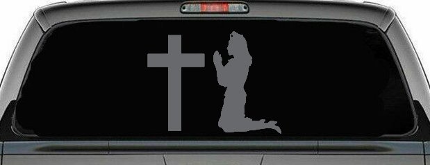Nurse At Cross Christian Car or Truck Window Decal Sticker