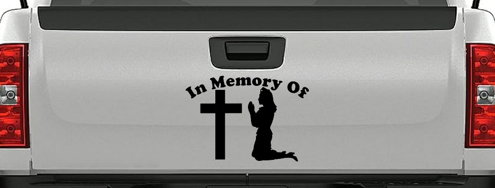 In Memory Of Nurse At Cross Car or Truck Window Decal Sticker (Black)