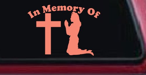 In Memory Of Nurse At Cross Car or Truck Window Decal Sticker