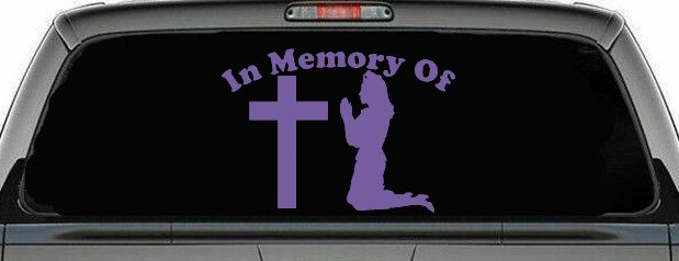 In Memory Of Nurse At Cross Car or Truck Window Decal Sticker