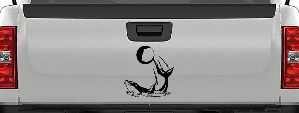 Dolphin Playing Ball Animals Car or Truck Window Decal Sticker