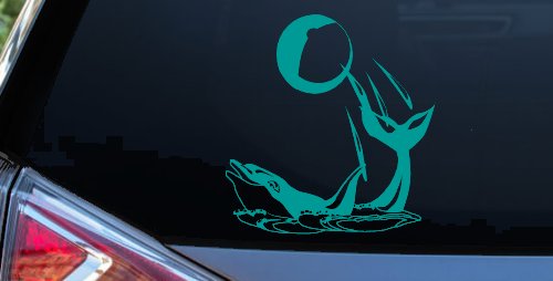 Dolphin Playing Ball Animals Car or Truck Window Decal Sticker