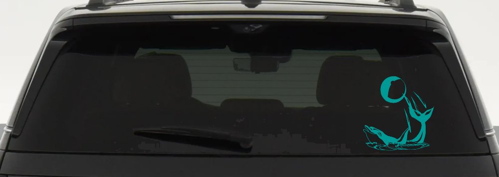 Dolphin Playing Ball Animals Car or Truck Window Decal Sticker