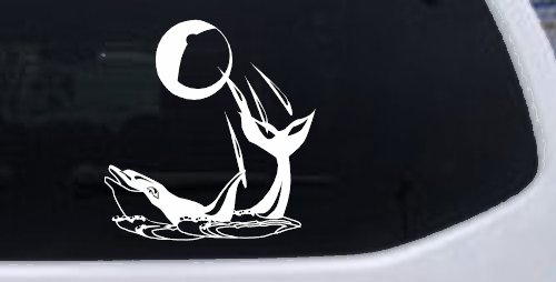 Dolphin Playing Ball Animals Car or Truck Window Decal Sticker