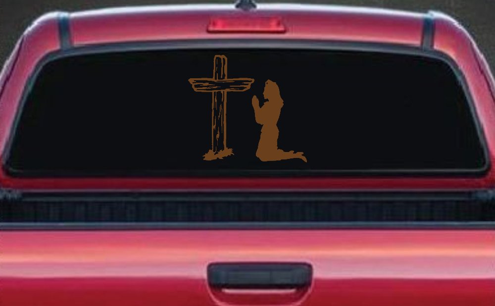 Nurse At Cross Christian Car or Truck Window Decal Sticker