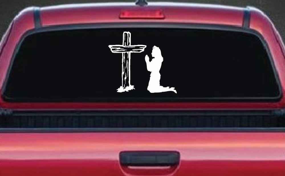 Nurse At Cross Christian Car or Truck Window Decal Sticker
