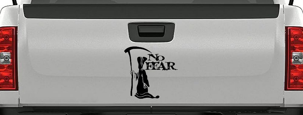 Grim Reaper No Fear Car or Truck Window Decal Sticker