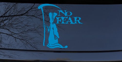 Grim Reaper No Fear Car or Truck Window Decal Sticker