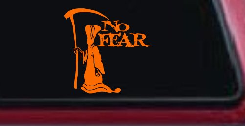 Grim Reaper No Fear Car or Truck Window Decal Sticker