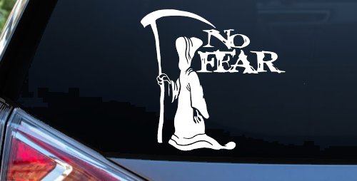 Grim Reaper No Fear Car or Truck Window Decal Sticker