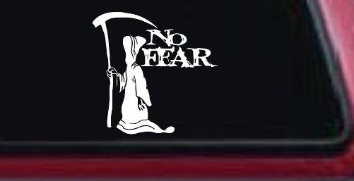 Grim Reaper No Fear Car or Truck Window Decal Sticker