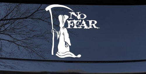 Grim Reaper No Fear Car or Truck Window Decal Sticker