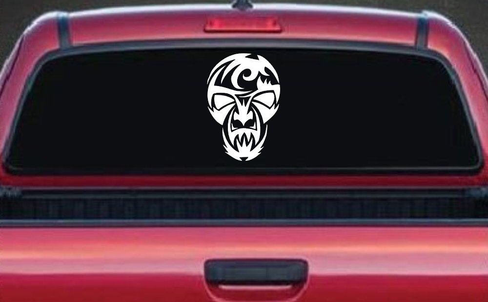 Tribal Skull Mask Car or Truck Window Decal Sticker