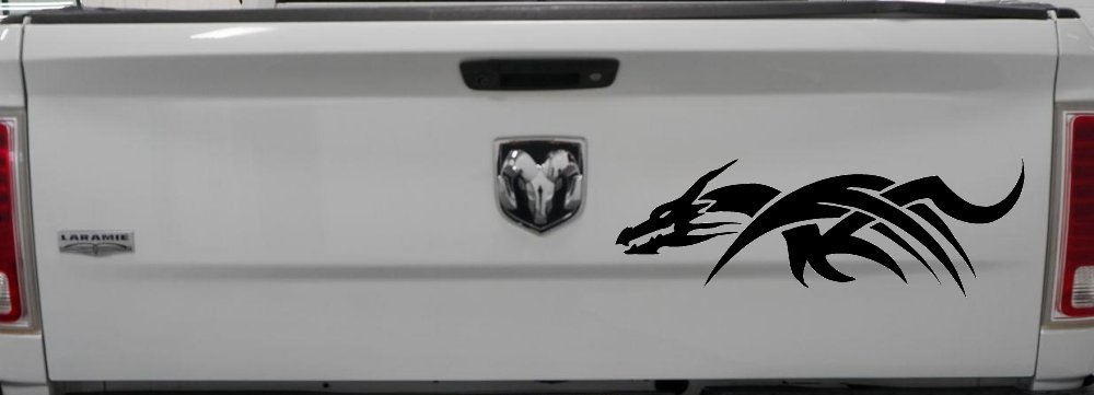 Tribal Dragon Car or Truck Window Decal Sticker (Black)