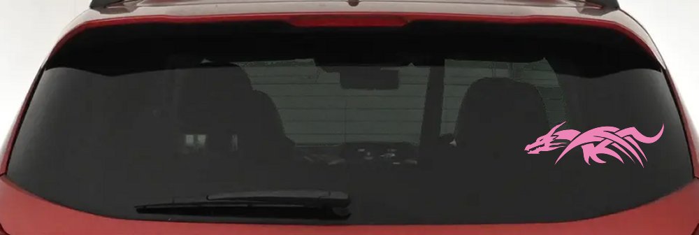 Tribal Dragon Car or Truck Window Decal Sticker (Pink)