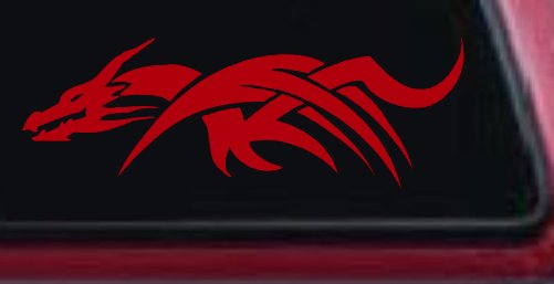 Tribal Dragon Car or Truck Window Decal Sticker (Red)