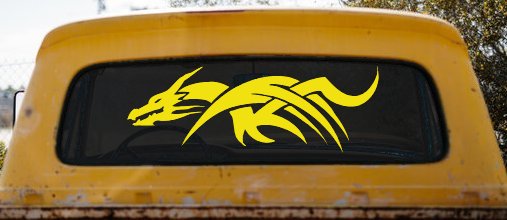 Tribal Dragon Car or Truck Window Decal Sticker