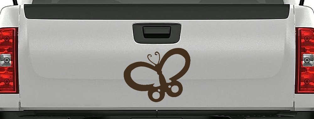 Butterfly Butterflies Car or Truck Window Decal Sticker (Brown)
