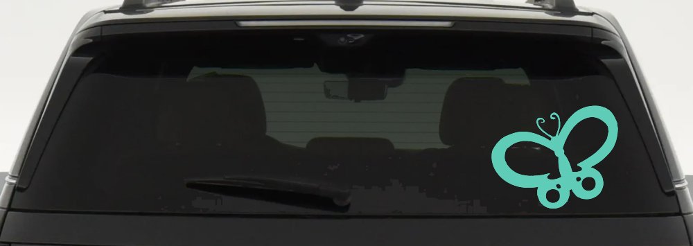 Butterfly Butterflies Car or Truck Window Decal Sticker (Mint)