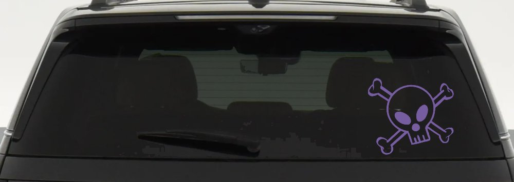 Cute Skull And Cross Bones Car or Truck Window Decal Sticker