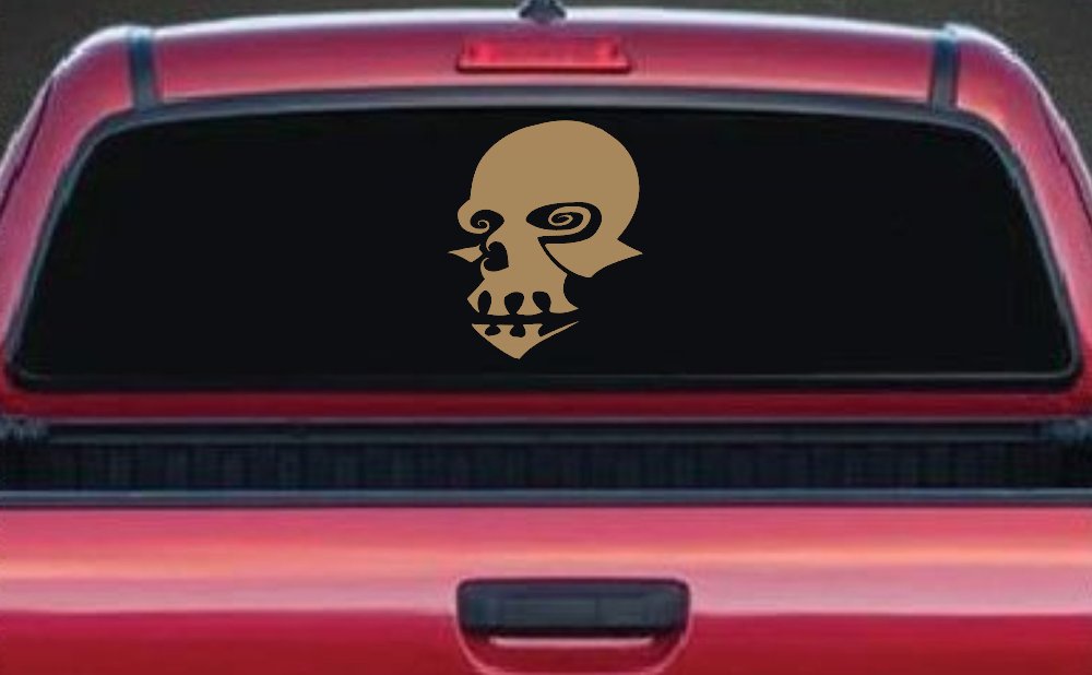 Tribal Skull Mask Car or Truck Window Decal Sticker