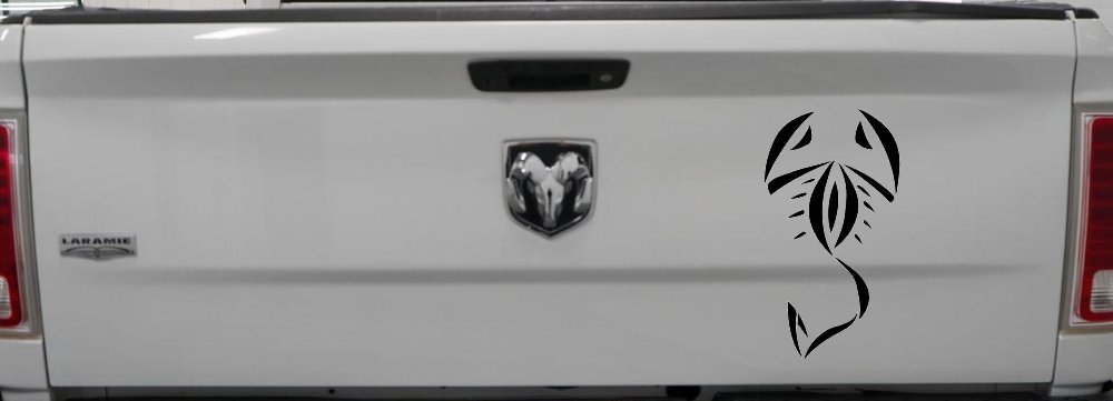 Tribal Scorpion Car or Truck Window Decal Sticker (Black)