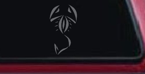 Tribal Scorpion Car or Truck Window Decal Sticker (Silver)