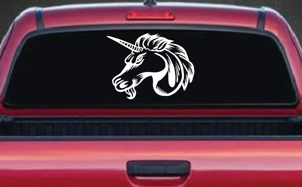 Unicorn Head Car or Truck Window Decal Sticker