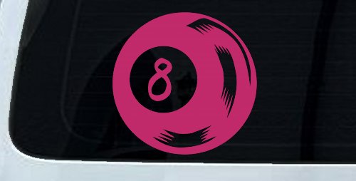 Eight 8 Ball Car or Truck Window Decal Sticker (Hot Pink)