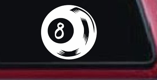Eight 8 Ball Car or Truck Window Decal Sticker