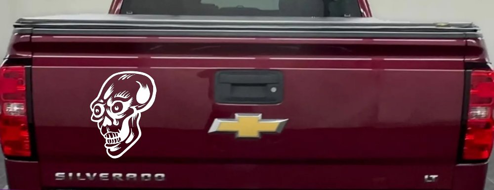 Big Eyed Skull Car or Truck Window Decal Sticker