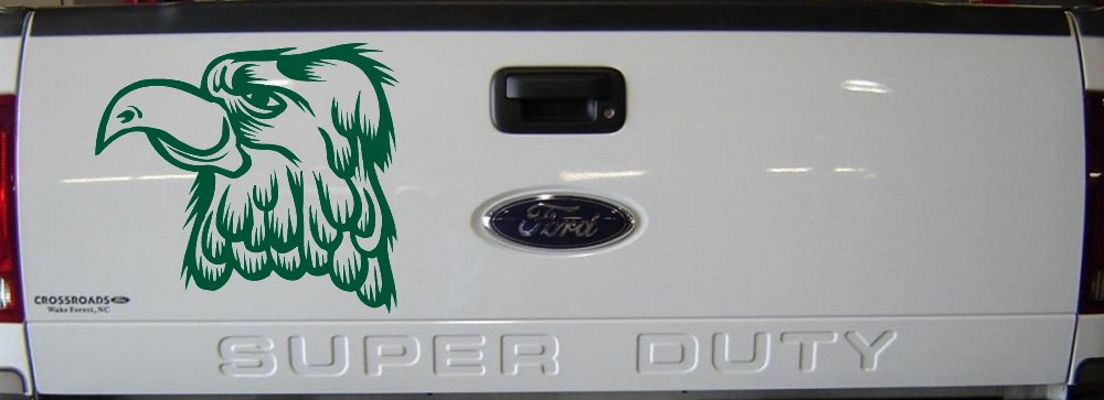 Cartoon Eagle Head Car or Truck Window Decal Sticker