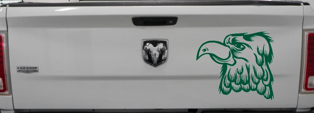 Cartoon Eagle Head Car or Truck Window Decal Sticker