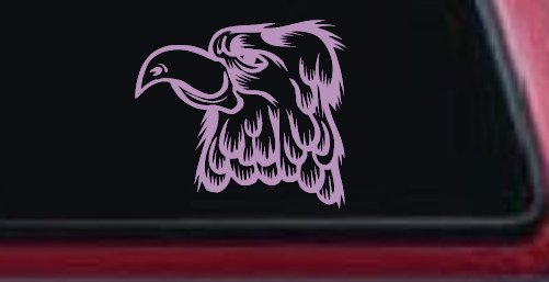 Cartoon Eagle Head Car or Truck Window Decal Sticker (Lilac)