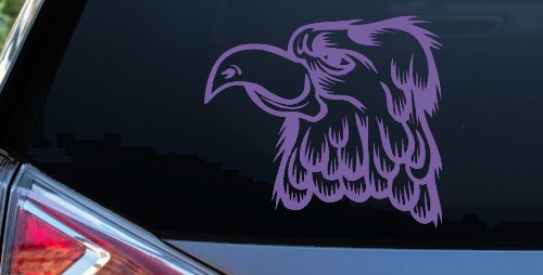 Cartoon Eagle Head Car or Truck Window Decal Sticker (Purple)
