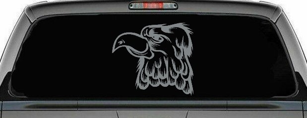 Cartoon Eagle Head Car or Truck Window Decal Sticker