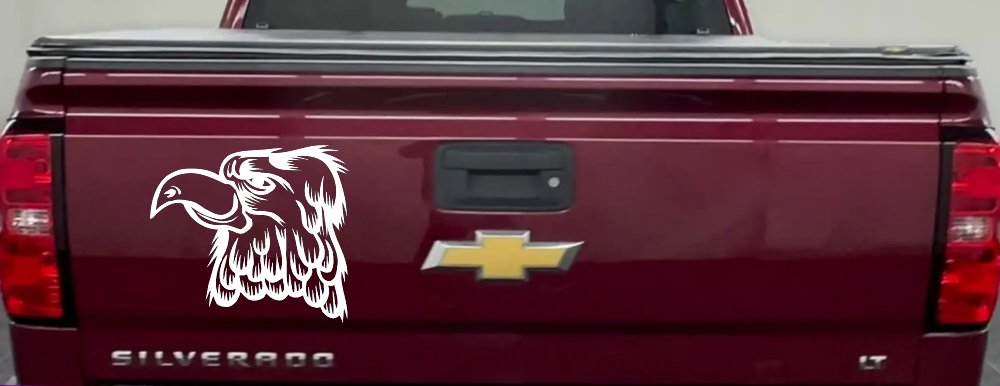 Cartoon Eagle Head Car or Truck Window Decal Sticker