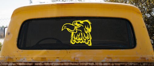 Cartoon Eagle Head Car or Truck Window Decal Sticker