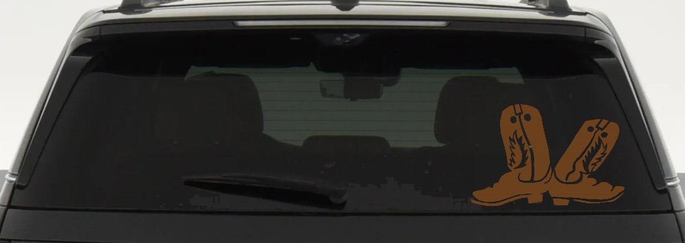 Cowboy Boots Western Farm Ranch Rodeo Car or Truck Window Decal Sticker