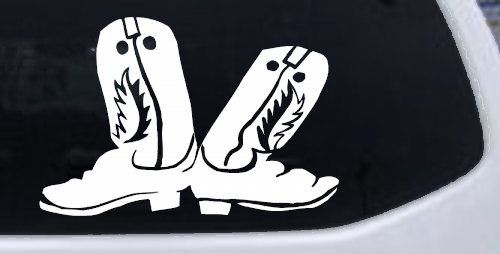Cowboy Boots Western Farm Ranch Rodeo Car or Truck Window Decal Sticker