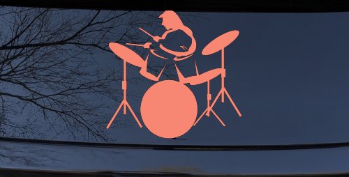 Drummer Outline Line Art Music Car or Truck Window Decal Sticker