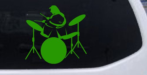 Drummer Outline Line Art Music Car or Truck Window Decal Sticker