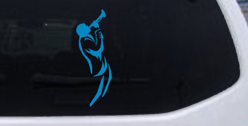 Bugle Player Line Art Music Car or Truck Window Decal Sticker