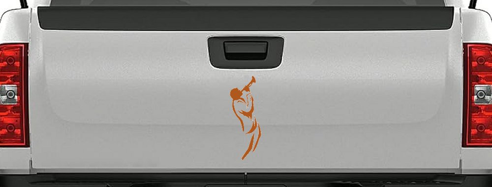 Bugle Player Line Art Music Car or Truck Window Decal Sticker