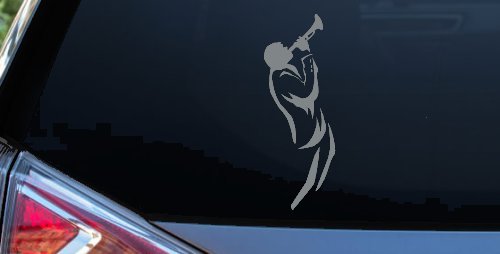 Bugle Player Line Art Music Car or Truck Window Decal Sticker
