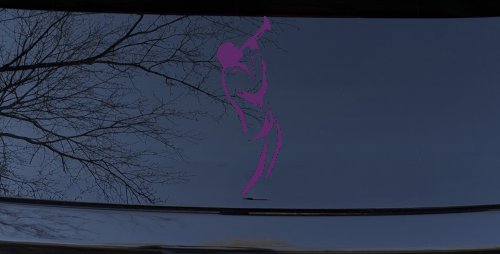 Bugle Player Line Art Music Car or Truck Window Decal Sticker