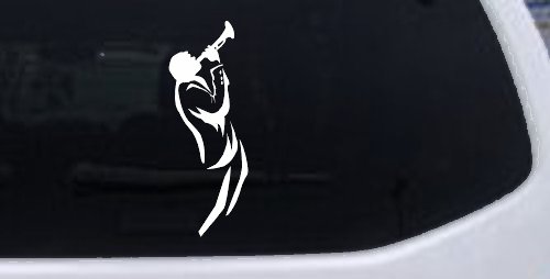Bugle Player Line Art Music Car or Truck Window Decal Sticker