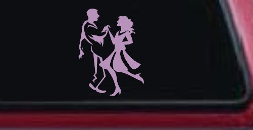 Couple Dancing Line Art People Car or Truck Window Decal Sticker