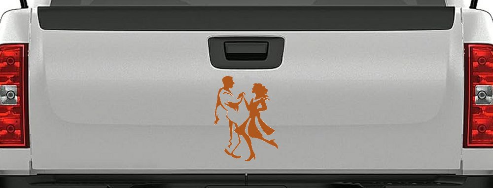 Couple Dancing Line Art People Car or Truck Window Decal Sticker